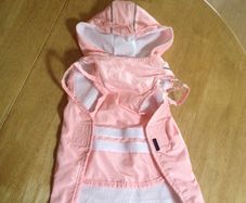 Worn once cute dog/cat raincoat