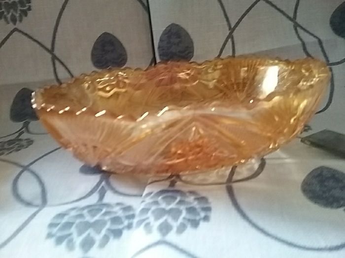 Two Ovel Glass Serving Bowls