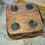 Vintage Very Large Solid, Natural Mango Wood Dice Postage Available or Collection Image 4