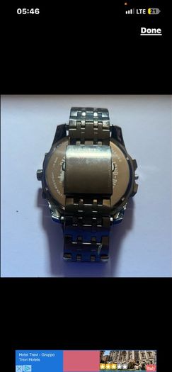 Armani Diesel Uber Chief Gunmetal Watch broken