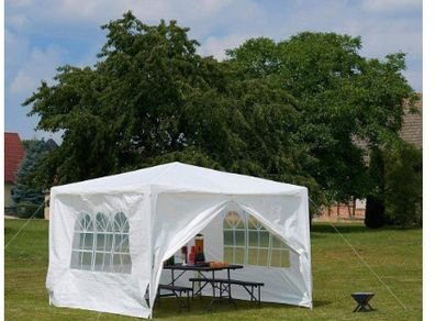 3x3m White PE Gazebo Marquee Awning Waterproof Canopy for Outdoor Event