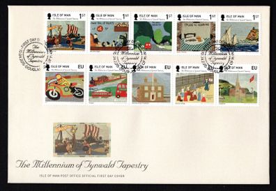 2015 Isle of Man Millennium of Tynwald Tapestry Commemorative Stamps First Day Cover (FDC)