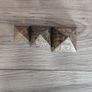 X3 Vintage Etched Brass Egyptian Revival pyramids Paperweights Image 3