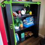 Bookcase shelving unit from black wood veneer Image 2