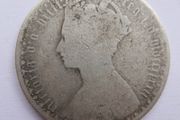Victorian Silver Gothic Silver Florin 10,2g