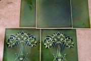 Art noveau tiles x 5