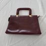 Beautiful Wine Crocodile type leather Handbag Image 4