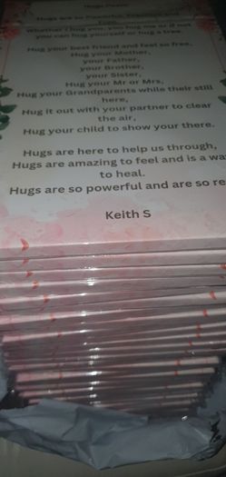 Poetry Canvas/Magnets (Hugs)