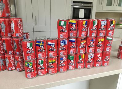 Coca Cola Italian Usa 94 World Cup Complete Can Series