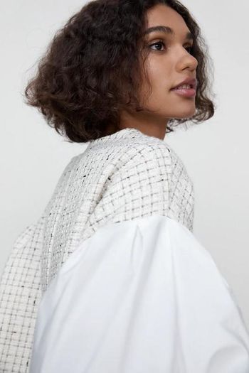 Zara Contrast Textured Top