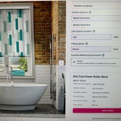 Brix cool green roller blind