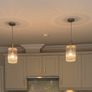 Brushed Brass Fluted Glass Pendant Image 4