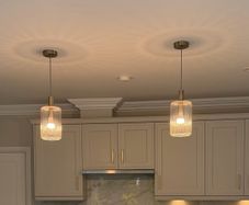 Brushed Brass Fluted Glass Pendant