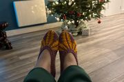 handmade knitting slippers