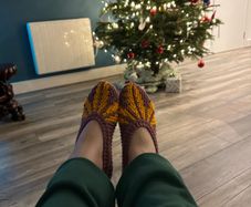 handmade knitting slippers