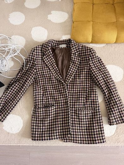 Vintage LaTroupe 80 Percent Wool Houndstooth Blazer Jacket