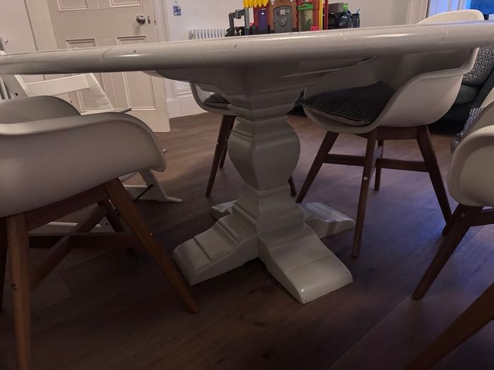 Large Round Oak Dining Table