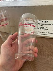 24 Vintage Budweiser 'King of Beers' 2003 Pint Glasses - New Old Stock