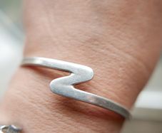 Vintage Sterling Silver 925 Wave Cuff Bangle Hallmarked 10,3g