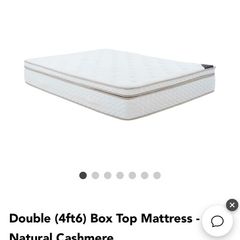 Double 4ft6 Box Top Mattress- Natural cashmere