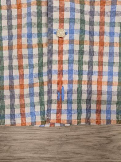 New Johnnie-O Performance Rayon Blend Check Shirt Mens Medium RRP 138 Euro