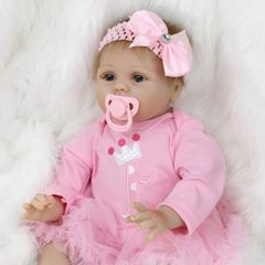 Reborn Doll Baby Girls Realistic 22inches 55cm Reborn Babies Handmade Soft Silicone Vinyl Beautiful Newborn Baby Dolls Real Life Baby Dolls (FREE POSTAGE)