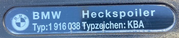 Genuine Pfeba (1916 038) BMW E30 325is Heckspoiler Boot Spoiler