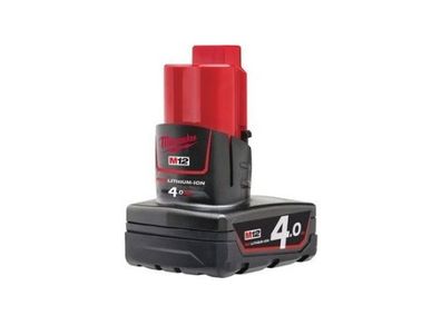 Milwaukee M12 M12B4 12 Volt 4.0Ah Red Lithium-Ion Battery