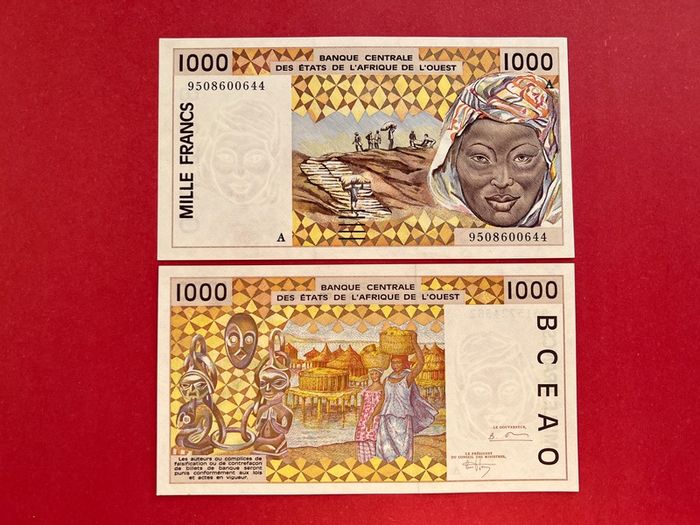 West African States  1000 Francs 1995 ( Ivory Coast )  ( Uncirculated )