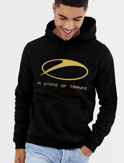 Armin Van buuren hoodie ASOT jumper gold glittered ASOT hooded jumper trance