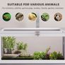 Wooden Turtle House with Mesh Roof, Removable Tray and Lamp Holder 104x53x82 cm Gray and White Image 5