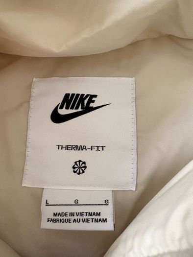 Nike cream puffer jacket