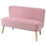 2-Seater Fabric Sofa Pink Image 5