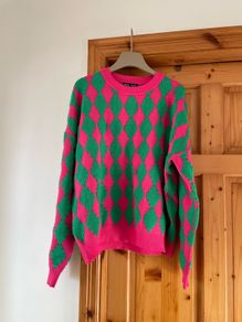 Pink & green SHEIN jumper size 16