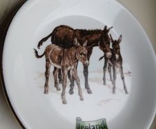 Vintage Porcelain Donkey Small Plate