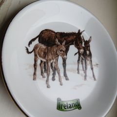 Vintage Porcelain Donkey Small Plate