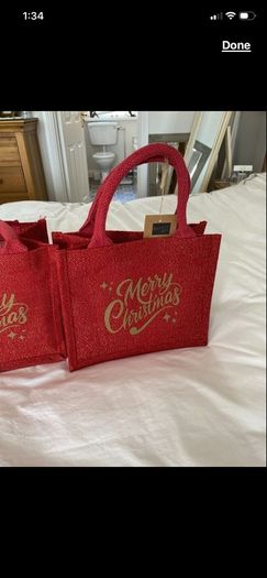Two Christmas tote bags