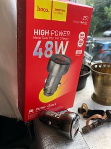 HOCO 48W Fast Charging LCD Type C Car Charger Apple Android