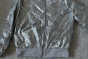Women's silver Victoria secret bomber jacket S
