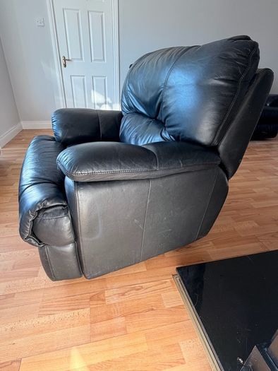 Leather reclining chair