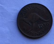 Rare 1950 Australia Penny coin