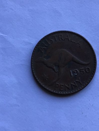 Rare 1950 Australia Penny coin