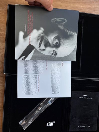 Montblanc   Ballpoint Pen Limited  Edition Sir Georg Solti  New In Box