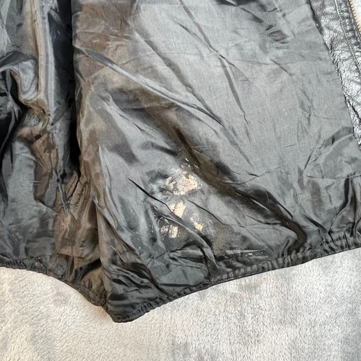 Elazar Leather Utility Vest Black Multi Pocket Outdoor Workwear - Lined - XL