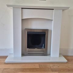 Marble composite fireplace with bioethanol fireplace insert - very heavy- collection only