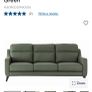 3 seater leather sofa plus footstool Image 7