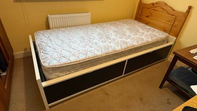 Ikea Single Bed with storage
