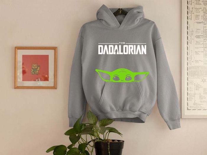 DADALORIAN Baby Yoda hoodie Mandalorian Inspired Hoodie Star Wars Gift Hooded Sweatshirt Star wars Shirt Mandalorian hoodie