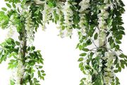Artificial Wisteria Vine Garland Plants Flowers Arts For Ceremony Home Wedding Decoration