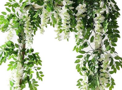 Artificial Wisteria Vine Garland Plants Flowers Arts For Ceremony Home Wedding Decoration